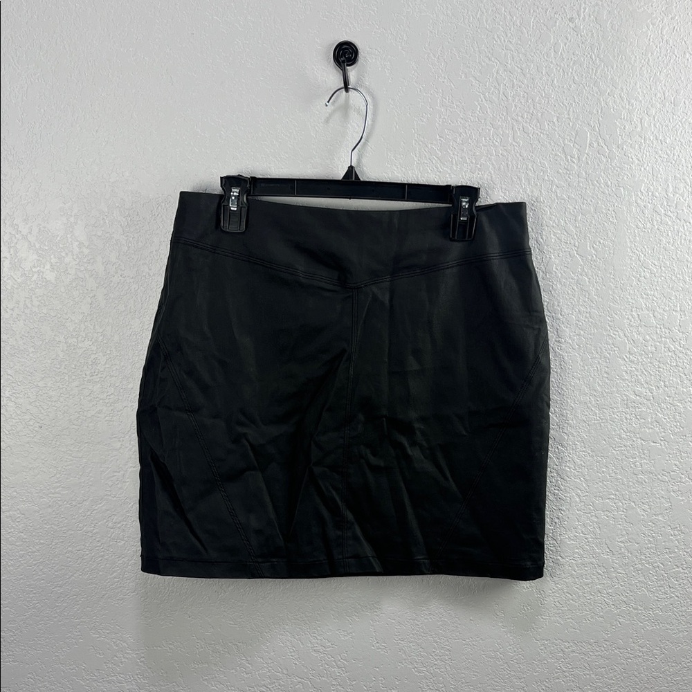Gianni Bini Black Mini Skirt Back Zipper Lined Plus Sz XXL Biker Chic TC0405